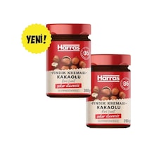 Şeker İlavesiz Kakaolu Fındık Kreması 350 G X 2 Adet - Sürülebilir Çikolatalı Fındık Ezmesi
