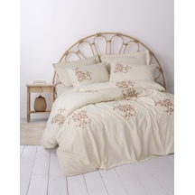 Cotton Box Cotton Keten Çift Kişilik Nevresim Takımı Kaneli
