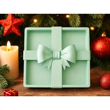 3d Baskı Fiyonklu Hediye Kutusu - Dekoratif Sunum Ve Saklama Kutusu-mint Çok Renkli