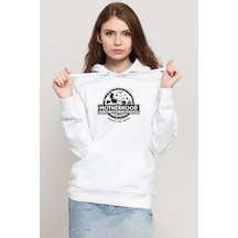 Motherhood Witch Beyaz Kadın 3ip Kapşonlu Sweatshirt 001