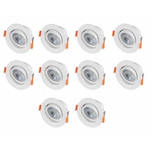 Uzmlight Horoz Led Spot Armatür Plastik Beyaz Kasa Cob +10adet