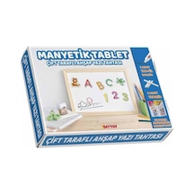 2250 Manyetik Çift Taraflı Tablet Ahşap Yazı Tahtası   -Dıytoy