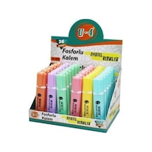 U-4 Fosforlu Kalem Pastel U4-1075 36 Lı Stand Diğer
