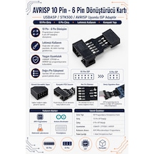 Avrısp 10 Pin - 6 Pin Dönüştürücü Kartı