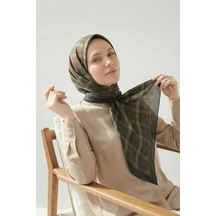 Silk Home Viskon Velora Eşarp Dört Mevsim Ekose Desen Antrasit 90x90 Çok Renkli