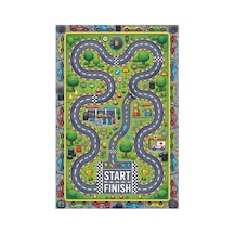 Kartela Halı Yarış Pisti Kaymaz Taban Çocuk Oyun Halısı - 180 x 270 CM