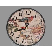 Saatler-MB YUVARLAK KUŞ TEMALI DUVAR-MASA SAATİ-KÜÇÜK -15*15*3 CM
