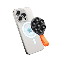 Manyetik Vantuz Telefon Montajı, Magsafe İçin Silikon Telefon Kılıfı Kavrama Standı Tutucu, Eller Serbest Ayna Duş Telefon Tutacağı Dağı Fit İphone 16 Pro Max, Tiktok Creator Videolar