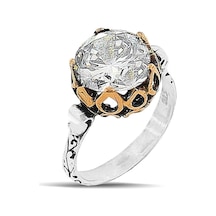 Söğütlü Silver Gümüş Zirkon Tek Taşlı Otantik Yüzük