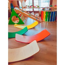 Woodnjoy Wood & Joy Doğal Ahşap Denge Tahtası Sarı