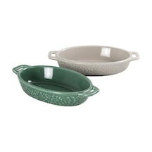 Touch Me Stoneware Oval Fırın Kabı 21.5 Cm Fd105 4 Adet Çok Renkli
