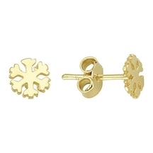 Goldkupe 14 Ayar Altın Kar Tanesi Küpe 0,90 Gr-643