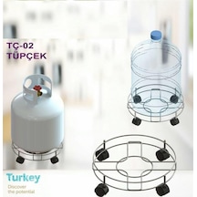 Tekerlekli Tüp Saksı Ve Damacana Altlığı Taşıyıcısı El Arabası