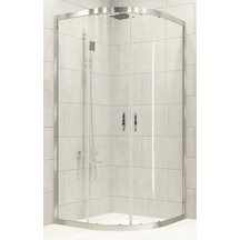 Durul Duşakabin Oval Parlak Profil 5mm Şeffaf Cam Yükseklik 190 Cm Parlak