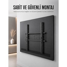 Mey İthalat Profesyonel Sabit Tv Askı Aparatı Ultra Dayanıklı Çelik Duvar Montaj Braketi 50-95 İnç