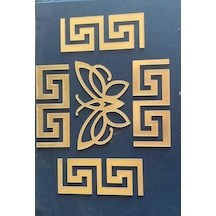 Dekoratif Ayna Gold 20 Adet 5x12 Plexi 8x5cm1ad.kelebek Hediye Altın