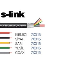 S-Link 4+1 Sl-C410 Cctv 100 Mt Kamera Kablosu