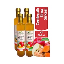 Zerdeçallı Elma Sirkesi 500 Ml 4'lü Paket - Organik Doğal Fermantasyon