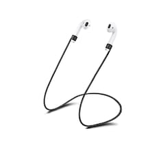 Apple Airpods Ve Airpods Pro İçin Silikon Boyun Askısı, Kaybolma Önleyici Sporcu Kulaklık İpi Siyah