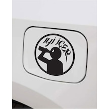 İyi İçer Komik Oto Yakıt Depo Kapağı Sticker 10 1,51 Cm