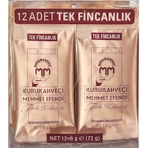 Kurukahveci Mehmet Efendi Tek Fincanlık Türk Kahvesi Kutu 12 x 6 G