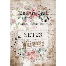 Lineart Pirinç Dekopaj Kağıdı 9 Parça Set-023