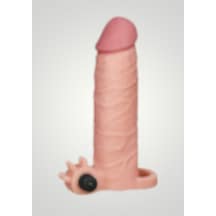 xShopum 3 Cm Uzatmalı Realistik Titreşimli Xtender Penis Kılıfı