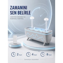 Uzaktan Kumandalı Aroma Difüzörü Sessiz Hava Nemlendirici Alev Efektli 2 4 8 Saat Zamanlayıcılı