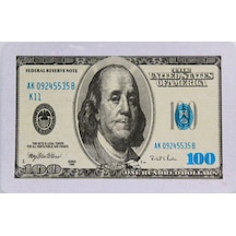 100 Dolar Desenli Oyun İskambil Kağıdı Deste Benjamin Franklin
