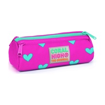 Coral High Kids Pembe Kalpli Üç Bölmeli Kalem Çantası - Kız