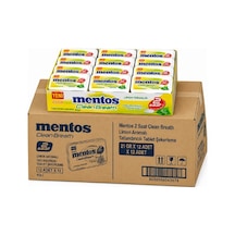 Mentos 2 Saat Clean Breath Limon Aromalı Tatlandırıcılı Tablet Şekerleme 21 Gr X 12 Adet X 12 Adet-398