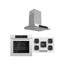 Ferre Icon Plus 75 Serisi QBL63CB-SS036-D101 3lü Cam Ankastre Set
