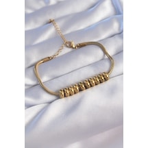 Mey İthalat 316l Çelik Gold Renk Oval Figürlü Bileklik - Özel Seri Meyeb667ad9aa630122668c0d6216 Altın