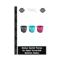 Delux Serisi Teras Ev Opal Yuvarlak Balkon Saksı