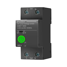 2p Akıllı Devre Kesici Tuya App Wifi Etkinleştirilmiş Siyah