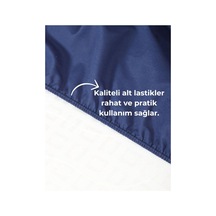 Rozet Tekstil Lacivert Lastikli Çarşaf Takımı Fitted Pamuklu Kumaş Yastık Kılıflı Lacivert 200 X 200 Genel