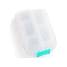 Seyahat Taşınabilir Organizatör 10 Izgara Nem Geçirmez Hap Kutusu Beyaz