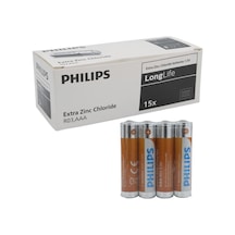 Philips Uyumlu  Longlife Extra Zinc-carbon İnce Kumanda Kalem Pili Aaa 60'lı Paket -206784