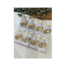 25 Adet Kişiye Özel İsimli Kartlı Söz Nişan Nikah Çikolatası Gold Kalpli - 927103299 Diğer