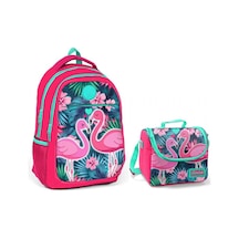 Coral High Kız Çocuk Pembe Flamingo Okul Sırt Çantası ve Beslenme