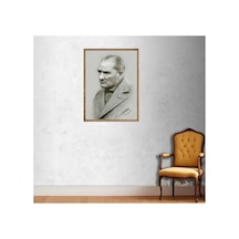 Poster Atatürk Tablosu Yüksek Kalite Tek Parça Ahşap Ceviz Eskitme Çerçeveli Çok Renkli - 815202531 Çok Renkli