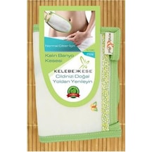 Kelebek Kese Scrub And Peel Normal Ciltler için Kalın Banyo Kesesi Yeşil