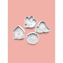 Kuşlar Kurabiye Kalıbı Ve Şeker Hamuru Kalıbı 4'lü Set 0843-set