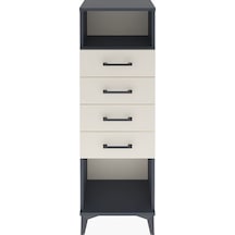 Arges Dolap Tek Raflı 4 Çekmeceli 44x30x134 Antrasit-aytaşı Antrasit