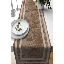 Vizon Çerçeveli Desen Premium Masa Örtüsü Runner Rnr519n11