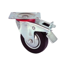 Servis Tekeri - Tablalı Frenli Siyah Döner - Çap 80 Mm Çok Renkli