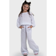 3232 Kız Çocuk Takım Alt Üst Takım Beyaz 3232 Kız Çocuk Takım Alt Üst Takım Beyaz