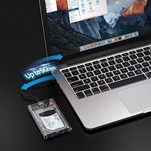 Netac 2.5" Taşınabilir Sabit Disk Kutusu Usb 3.0 Hızlı Veri Aktarımı, 5gbps Sata I/ıı/ııı Uyumluluğu, Şeffaf Kasa, Wh11 Model, Yüksek Performanslı Hdd/ssd Kutu Wh11 Abanoz