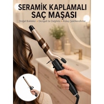 25 Mm Seramik Saç Maşası Kalın Bukle Ve Hacimli Dalga İçin Yeni Nesil