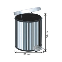 A Kalite Paslanmaz Pedallı Çöp Kovası 20 Litre